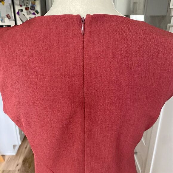 M.M. Lafleur Women's Size 10 Rust the Pauline Dress Midi Length Sleeveless - Picture 6 of 10